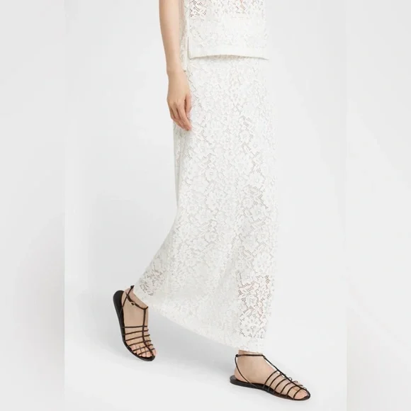 NWOT Proenza Schouler Jasmine White Lace Skirt Maxi White Sheer Skirt Size 4 S/M - Picture 8 of 14